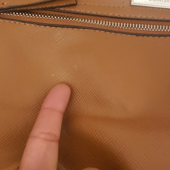 Jones New York Signature Tan Backpack Silver Hardware - Picture 6 of 14